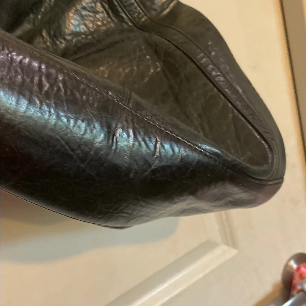 Stefanel Black Leather Shoulder Bag